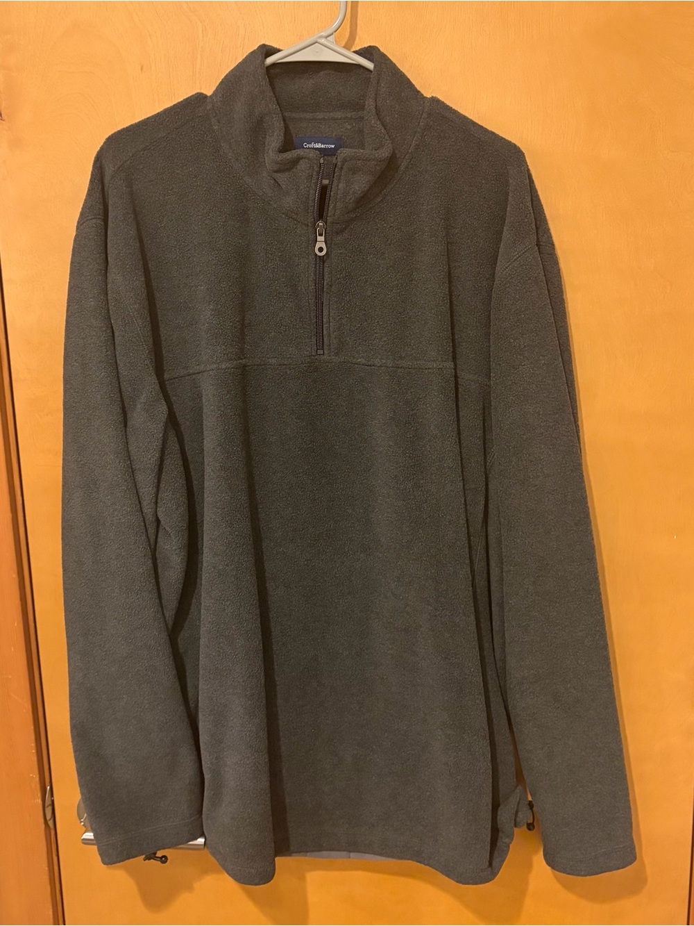 croft & barrow Dark Gray Men's Half-Zip Fleece Pullover